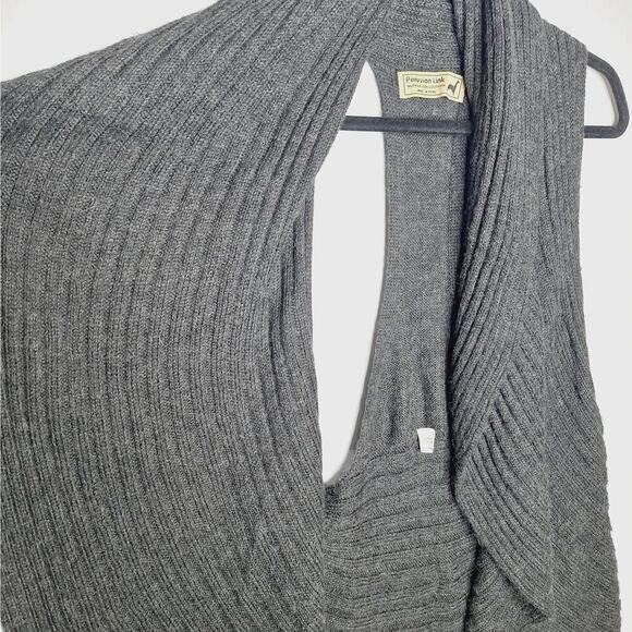Peruvian Link Alpaca Collection Sweater Vest Women's Ribbed Waterfall Long O/S - Picture 6 of 8